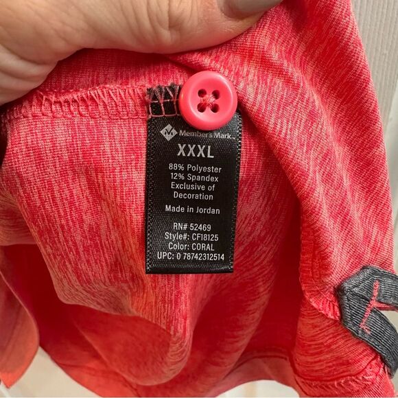 Member's Mark Men's Performance Polo Shirt Red Size XXX-Large - Picture 5 of 6